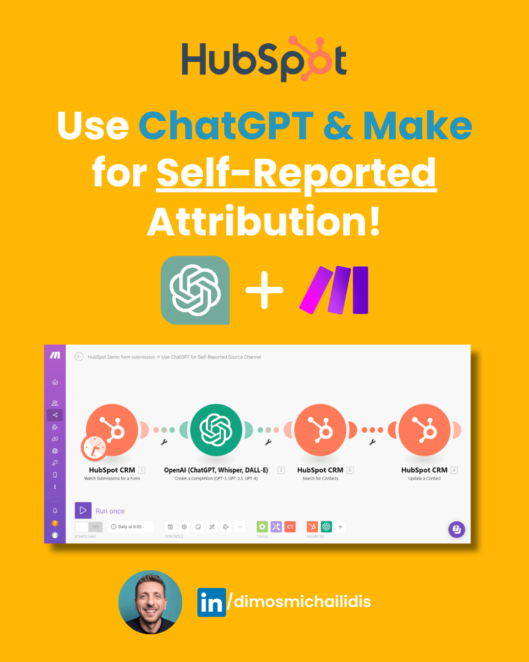 HubSpot-ChatGPT-Make Self-Reported Attribution